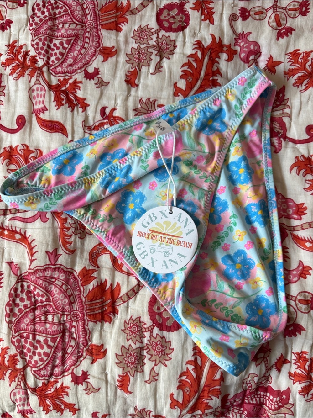 GBX x Ana - Floral Bikini Bottoms - Pink & Blue